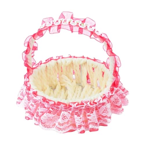 LOVIVER Blumenkorb für Hochzeiten, Geflochtene Körbe, Tragbar, Schöner Korb für Blumenmädchen, Handkorb für Partys, Hochzeiten, Veranstaltungen, Besondere Anl, Rot LOVIVER Blumenkorb für Hochzeiten, Geflochtene Körbe, Tragbar, Schöner Korb für Blumenmädchen, Handkorb für Partys, Hochzeiten, Veranstaltungen, Besondere Anl, Rot von LOVIVER