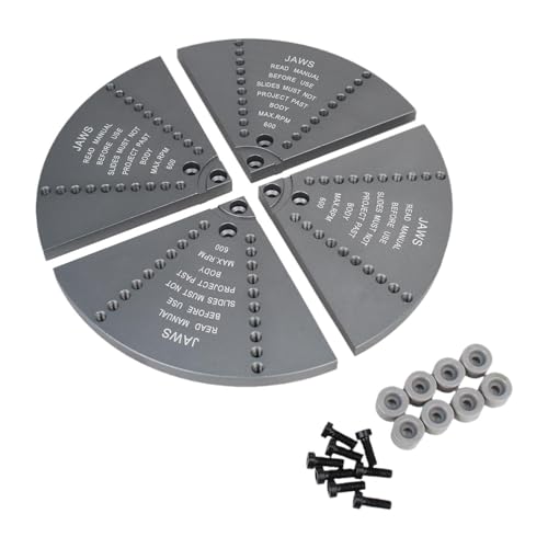 LOVIVER Cole Backensatz, Holzdrehfutter, Zimmerei, praktisch, für Schüsseldrehzubehör, Hochleistungs-Holzbearbeitungswerkzeuge, Grau von LOVIVER