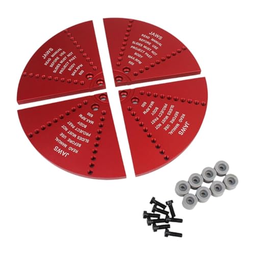 LOVIVER Cole Backensatz, Holzdrehfutter, Zimmerei, praktisch, für Schüsseldrehzubehör, Hochleistungs-Holzbearbeitungswerkzeuge, Rot von LOVIVER