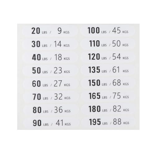 LOVIVER Gewichtsstapel-Etiketten, Gewichtsaufkleber 9–88 kg, Etikettenaufkleber für Gewichtsblöcke, Gewichtsnummernaufkleber für Widerstandstrainer im von LOVIVER