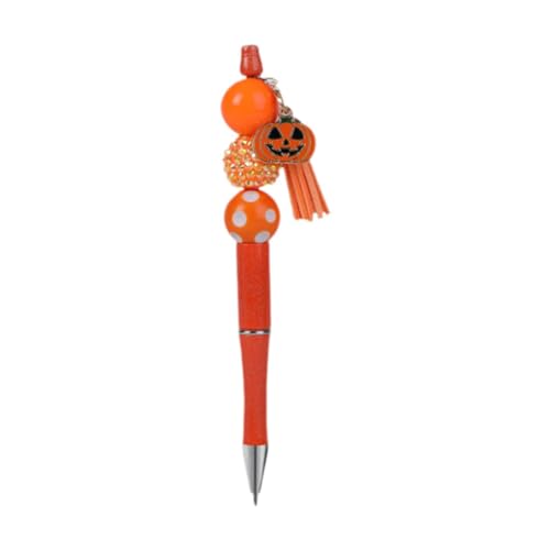 LOVIVER Halloween-Perlenstift, Halloween-Geschenk, praktischer, robuster, leichter Kugelschreiber für Heimwerker-Bürobedarf zu Hause, Orange von LOVIVER