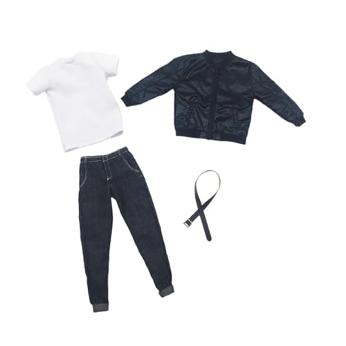 LOVIVER Lederjacke, Kleidung für männliche Figuren im Maßstab 1/6, trendige Kleidung für Miniaturfiguren, Kleidung für 12-Zoll-männliche Figuren BJD-Puppe, von LOVIVER