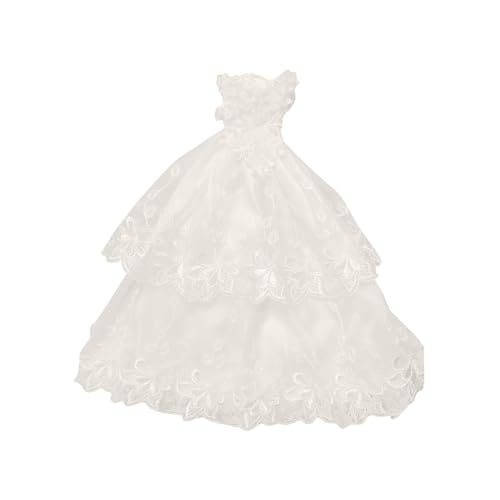 LOVIVER Puppenhochzeitskleid, Outfit, Accessoires, Kostüm, handgemachte Prinzessinnenkleid-Kleidung, Puppenkleidung für 30 cm große Puppen von LOVIVER