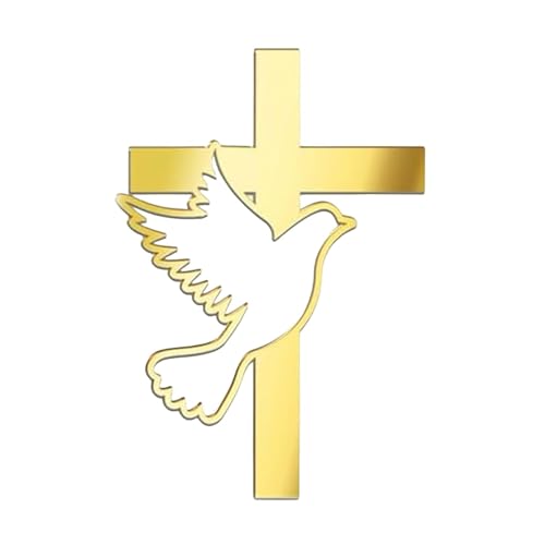 LOVIVER Tortenaufsatz mit Taubenkreuz, Torteneinsatz, Goldfarben, Dekorativ, Religiöses Dekor, Acryl für Party, Hochzeit, Feier, Geburtstag, Stil B LOVIVER Tortenaufsatz mit Taubenkreuz, Torteneinsatz, Goldfarben, Dekorativ, Religiöses Dekor, Acryl für Party, Hochzeit, Feier, Geburtstag, Stil B von LOVIVER
