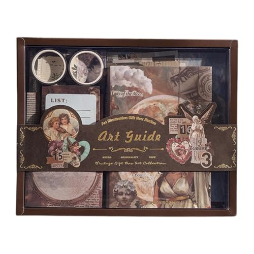 LOVIVER Vintage Ästhetic Scrapbook Kit Scrapbooking Supplies Kit Crafts Accessoires Journaling Kit DIY für jugendliche Mädchen Frauen Karten, Style B von LOVIVER