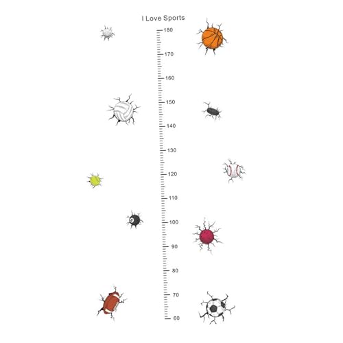 LOVIVER Wachstumsmesslatte, Tapete, Wanddekoration, kreativ und präzise, DIY-Wandlineal, Wandaufkleber für Zuhause, Schlafzimmer, Wohnzimmer, Kinderzimmer, D von LOVIVER