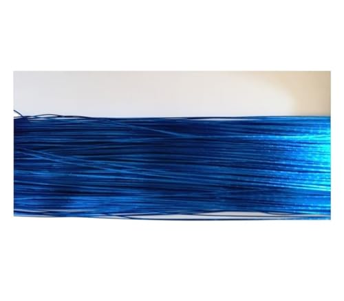 LOVSSU Blumendraht 100 Teile/los 80 cm Länge DIY Nylonstrumpf Blume Eisendrähte Blumendraht Blumen Kränze Material Zubehör FüR DIY-BlumensträUßE Draht(Blue 100pcs,22 0.8mm 80cm Length) von LOVSSU