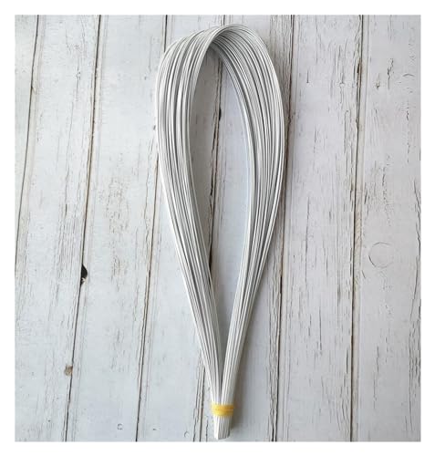 LOVSSU Blumendraht 100 Teile/los 80 cm Länge DIY Nylonstrumpf Blume Eisendrähte Blumendraht Blumen Kränze Material Zubehör FüR DIY-BlumensträUßE Draht(PVC White,24 0.6mm 80cm Length) von LOVSSU