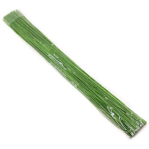 LOVSSU Blumendraht 50 Stück 0,45 mm 36 cm Blumendraht mit Papier bedeckt, künstliche Zweige, Zweige, Eisendraht for DIY/Nylon-Blumenzubehör FüR DIY-BlumensträUßE Draht(Green) von LOVSSU