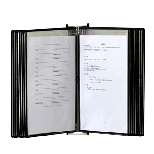 LPAGOLMIX Wandverkleidung, Wandverkleidung, mit 20 Anzeigetaschen Desktop Flip File Organizer for Schreibtisch Büro/Zuhause Anzeige und Aufbewahrung von A4-Dokumenten(Black) von LPAGOLMIX