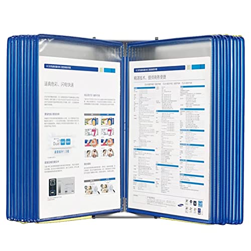 LPAGOLMIX Wandverkleidung, Wandverkleidung, mit 20 Hüllen Ideal for Büro Werkstatt Ausstellungshalle Briefgröße/A7 Dokument Referenz und Aufbewahrung (Blue) von LPAGOLMIX