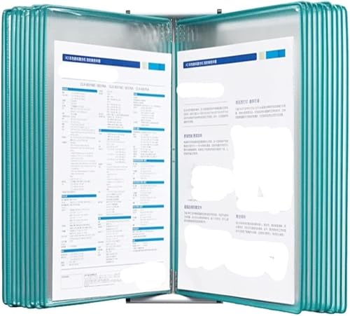 LPAGOLMIX Wandverkleidung, Wandverkleidung, mit 20 Hüllen PVC und Metall Referenzsystem for Büro und Werkstatt A8 Dokumentenorganisation (Green) von LPAGOLMIX