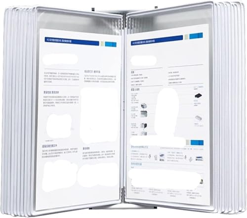 LPAGOLMIX Wandverkleidung, Wandverkleidung, mit 20 Hüllen PVC und Metall Referenzsystem for Büro und Werkstatt A8 Dokumentenorganisation (White) von LPAGOLMIX