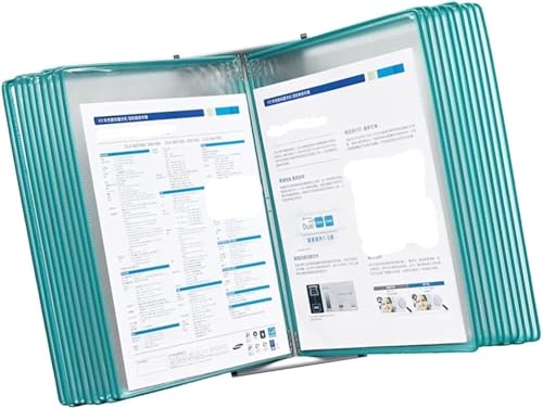 LPAGOLMIX Wandverkleidung, Wandverkleidung, mit PVC- und Metallkonstruktion 20 Sichthüllen Ideal for die Organisation von Büro und Werkstatt A8-Dokumentenreferenz und -speicherlösung(Green) von LPAGOLMIX