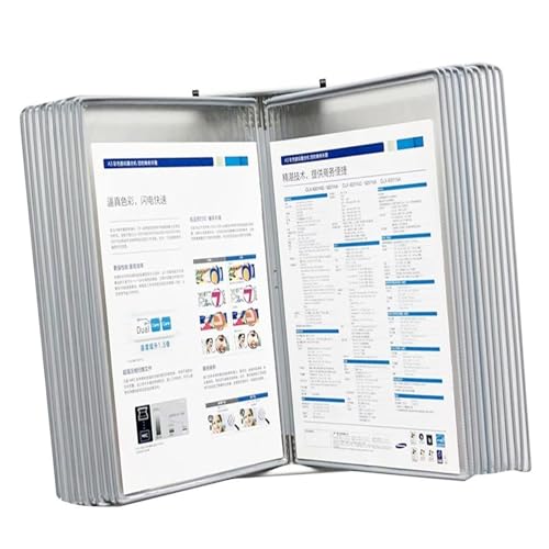 LPAGOLMIX Wandverkleidung, Wandverkleidung, mit PVC- und Metallkonstruktion 20 Sichthüllen Ideal for die Organisation von Büro und Werkstatt A8-Dokumentenreferenz und -speicherlösung(Grey) von LPAGOLMIX