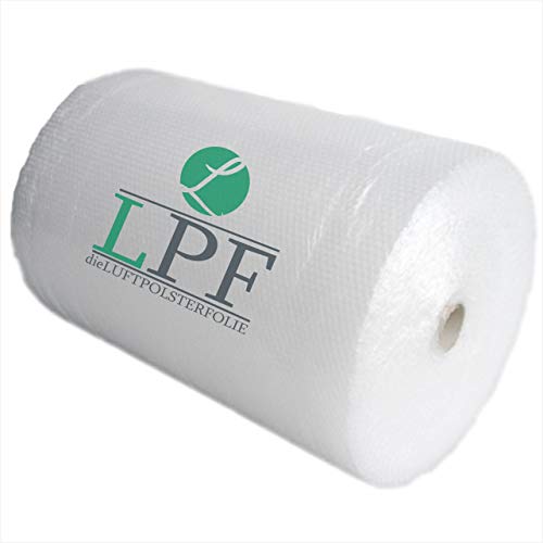 LPF dieLUFTPOLSTERFOLIE | Luftpolsterfolie 50cm x 25m Noppenfolie Stärke 50my - Verpackungsfolie Luftpolster Rolle Blisterfolie Umzug Knallfolie Polstermaterial Versand Transparent von LPF dieLUFTPOLSTERFOLIE