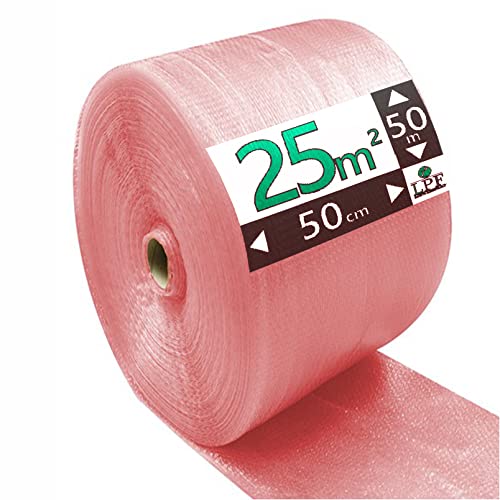 LPF dieLUFTPOLSTERFOLIE Luftpolsterfolie 50cm 75 Micron Verpackungsfolie Luftpolster Rolle Blisterfolie Noppenfolie Polsterfolie Umzug Knallfolie Polstermaterial Umzugfolie (3) von LPF dieLUFTPOSLTERFOLIE