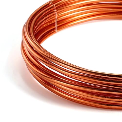 LPHFDCS Gartendraht, 0,6–3 mm, eloxiert, rund, 0,6–3 mm, vielseitig, lackiertes Aluminium, Metall, weicher Draht für DIY-Schmuckherstellung, Draht zur Schmuckherstellung (Roségold, 0,8 mm x 10 m) von LPHFDCS