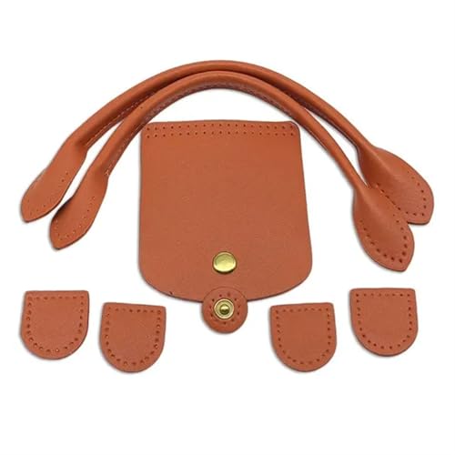 LPHFDCS Tasche HäKeln Set 1/3 stücke PU Leder Schulter Tasche Boden Gurt Handtasche Schulter Gurt Woven Tasche Set for DIY Handgemachte Tasche Rucksack Zubehör Tasche HäKeln(D-Brown) von LPHFDCS