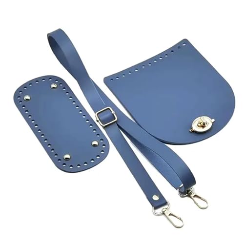 LPHFDCS Tasche HäKeln Set 1 Set handgefertigte Taschenbodenklappenabdeckung Hardware-Schultergurte for DIY-Handtaschen Häkeltaschen Stricktaschen Umhängetaschen Tasche HäKeln(B-Sky Blue) von LPHFDCS