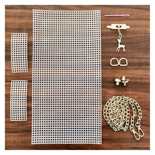 LPHFDCS Tasche HäKeln Set 6 Teile/Satz Hilfs Weben Kunststoff Mesh Kit DIY Tasche Zubehör Weben Helfer Weiß Netz Abdeckung for Kunststoff Handtasche Tasche Handarbeit Tasche HäKeln von LPHFDCS