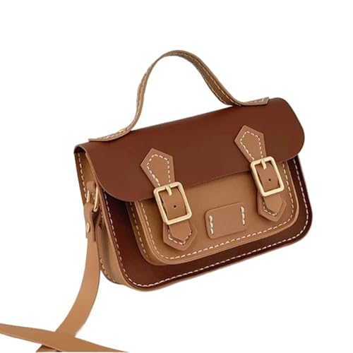 LPHFDCS Tasche HäKeln Set DIY Leder Cambridge Tasche Handarbeit Nähen Frauen Crossbody Schultertasche Handarbeit Halbfertig Kit Blau Rot Schwarz Grün Braun Tasche HäKeln(Brown(18x12x7cm)) von LPHFDCS