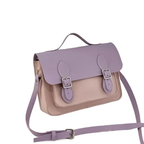 LPHFDCS Tasche HäKeln Set DIY Leder Cambridge Tasche Handarbeit Nähen Frauen Crossbody Schultertasche Handarbeit Halbfertig Kit Blau Rot Schwarz Grün Braun Tasche HäKeln(Purple(25x17x8cm)) von LPHFDCS