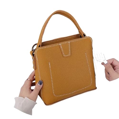 LPHFDCS Tasche HäKeln Set DIY-Nähset for handgefertigte Taschen, Riemen, Luxus-Ledertaschen-Herstellungsset, Handnähzubehör for Damenhandtaschen Tasche HäKeln(Num1 Yellow) von LPHFDCS