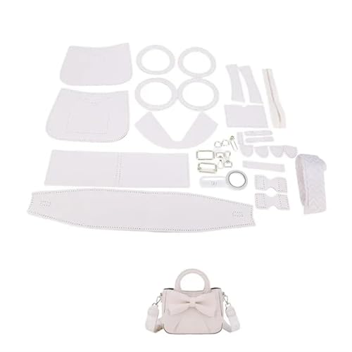 LPHFDCS Tasche HäKeln Set DIY-Nähset for handgefertigte Taschen, Riemen, Luxus-Ledertaschen-Herstellungsset, Handnähzubehör for Damenhandtaschen Tasche HäKeln(Num3 White) von LPHFDCS