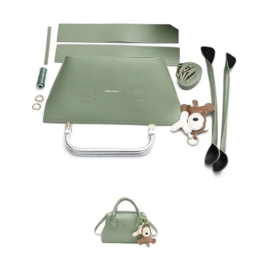 LPHFDCS Tasche HäKeln Set DIY-Nähset for handgefertigte Taschen, Riemen, Luxus-Ledertaschen-Herstellungsset, Handnähzubehör for Damenhandtaschen Tasche HäKeln(Num4 Green) von LPHFDCS