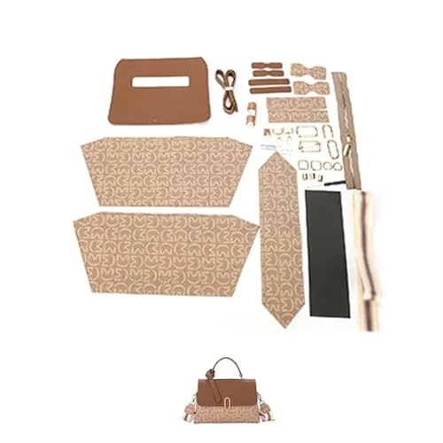 LPHFDCS Tasche HäKeln Set DIY-Nähset for handgefertigte Taschen, Riemen, Luxus-Ledertaschen-Herstellungsset, Handnähzubehör for Damenhandtaschen Tasche HäKeln(Num6 Brown) von LPHFDCS