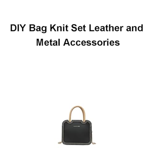 LPHFDCS Tasche HäKeln Set DIY-Nähset for handgefertigte Taschen, Riemen, Luxus-Ledertaschen-Herstellungsset, Handnähzubehör for Damenhandtaschen Tasche HäKeln(Num7 Black) von LPHFDCS