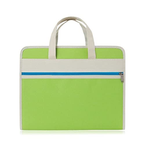 Kunststoff-Geldbörsen, Ordner, Oxford-Leinwand, Fächermappen, 13 Taschen mit farbigen Etiketten, Griff, tragbarer Dokumentenhalter, Tasche, Akten-Organizer (Rosa)(Green) von LPLPL