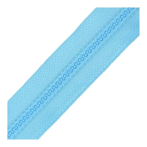 3 Stück 40-120 cm Harz-Spiralreißverschlüsse für Schneiderarbeiten, Nähen, Handwerk, Nylon-Reißverschlüsse, Großpackung, 24 Farben (Himmelblau, Option 1_60 cm) von LPNGTNG