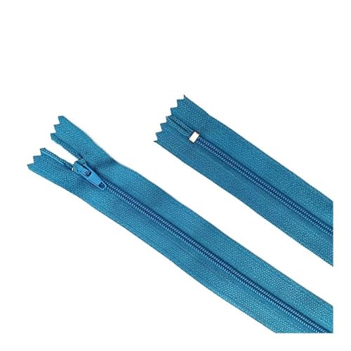 Nylon-Spiralreißverschlüsse (20 Farben) (Blau, 50 cm, 50 cm, 10 Stück, 10 Stück), 10 Stück von LPNGTNG