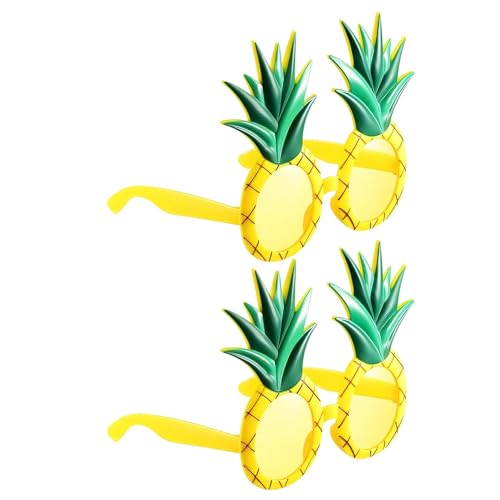 Ananas-Brille, hawaiianische Sonnenbrille - 2 Paar Ananas-Brillen, tanzende Brillen,Hawaiianische tropische Sonnenbrille, Ananas-Partygeschenke, hawaiianische Stand-Requisiten für den Sommer-Pool-Stra von LPORF