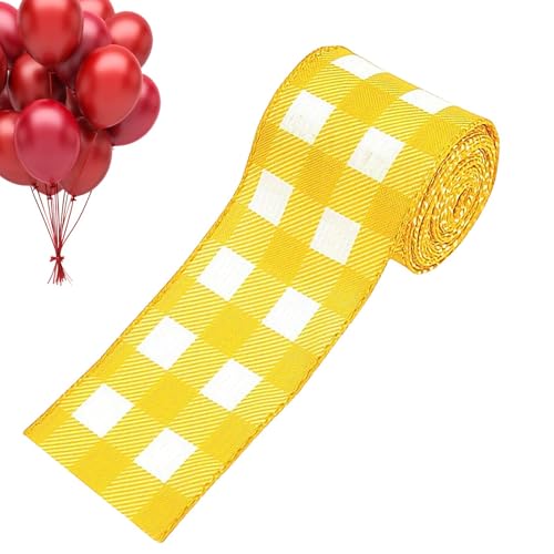 Gelbes Stoffband, breites gelbes Band, 450 cm, gelbe Geschenkbox-Band, Leinenimitat, gelbes Band für Urlaubsgeschenkbox, Stoffbänder für den Weltbienentag in von LPORF