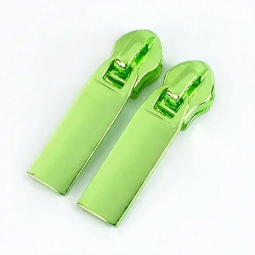 5–50 Stück 5# Reißverschlussschieber für Nylon-Reißverschlussbänder, Taschen, Stoffreißverschlüsse, Abzieher, Dekoration, Reißverschlüsse, Verschlusskopf-Reparaturset-ZT148-Grün-5#-30 Stück von LPUKOI
