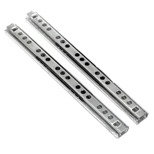 Schwerlast-Schubladenführungen 2 STÜCKE Schublade Stahlkugel Schiene Gleitet Kugeln Führung Zwei Abschnitte 17mm Breite Stahl Falten Möbel Hardware Armaturen(10 inch) von LPXDS