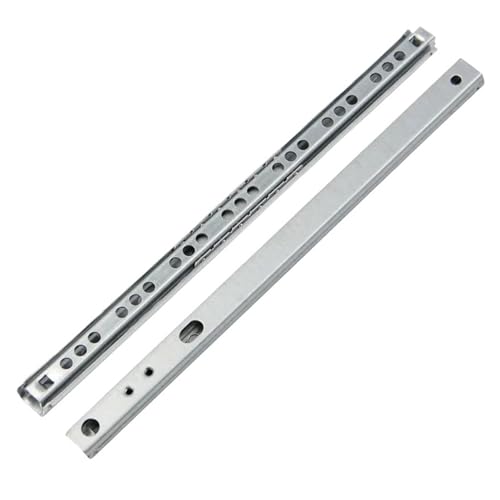 Schwerlast-Schubladenführungen 2 Stücke 8 "-16" Kugellager Schubladenführungen Möbelführung Stahl Kugellagerführungen Tastatur Schrank Schrank Schubladenschienen(182MM8inch) von LPXDS