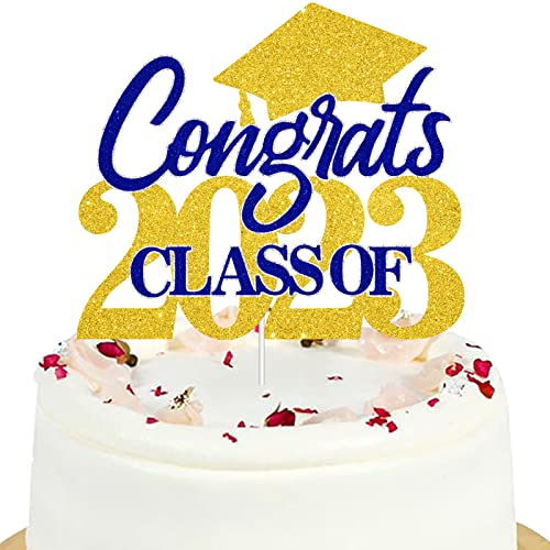 Class Of 2022 Cake Topper – Glitzer Gold und Grün Abschlussfeier Party Dekoration Supplies 2022 – Congrats Grade Cake Topper 2022 von LQINBIBJ