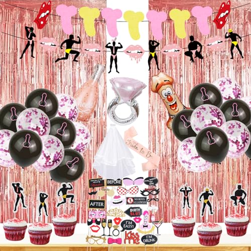 Männliche Tänzer Stripper Beefcake Cupcake Topper – Junggesellinnenabschied Geburtstag Valentinstag und Brautdusche Party Dekoration Zubehör (18 Stück) von LQINBIBJ