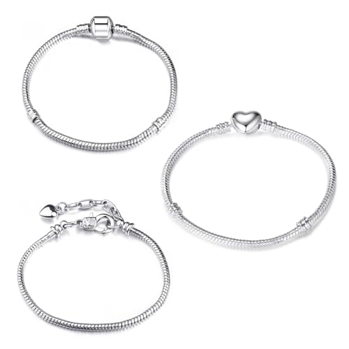 LQI Set mit 3 verstellbaren Armbändern, DIY-Anhänger-Charms-Armbandkette mit Karabinerverschluss, Schmuckherstellungszubehör von LQIOACU