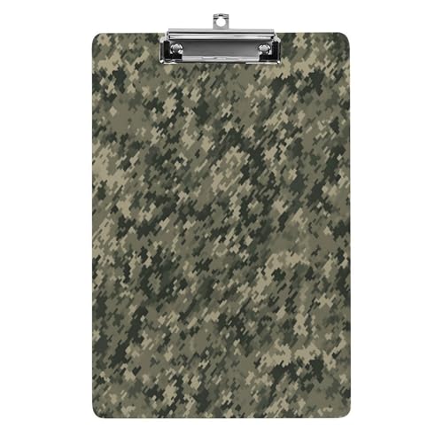 Acryl-Klemmbrett A4, Militärholz, Camouflage-Druck, A4-Klemmbrett, Büro-Klemmbrett, A4, Mehrzweck-Klemmbrett, leichtes Klemmbrett von LQPMNK