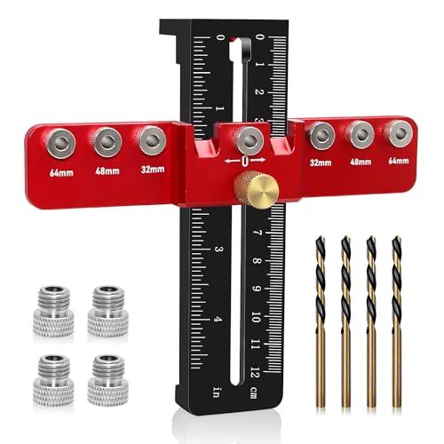 Punch Locator Bohrschablone für Schrank, Schablone für Schrankbeschläge, Locher Locator Bohrführung, Schrank Hardware Vorrichtungswerkzeug, Bohrschablone für die Montage von Griffen von LQUNFYL