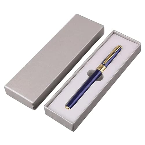 Schwarzer Füllfederhalter Atemberaubender Füllfederhalter, Retro-High-End-Füllfederhalter, Schüler üben Schreibstift, Kalligraphie-Stift, bequemer Griff, geeignet for Büro-Signaturstift, auffällig(Blu von LSDLOUYAQNG