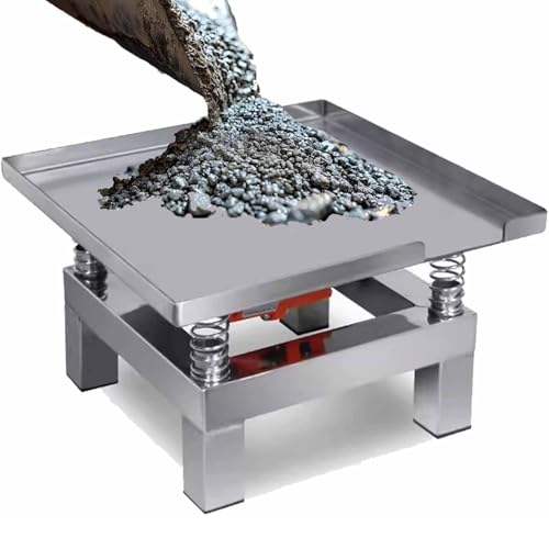 LSHFYV Rütteltisch für Beton, Rütteltisch aus Edelstahl für Beton, 35 x 35 cm/50 x 50 cm Vibrationsprüfstand, Modell-Gipsschüttler, zur Schokoladenherstellung, Formfüllung,35 * 35cm von LSHFYV