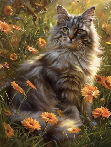 Diamond Painting Erwachsene Katze, Diamond Painting bilder Blume, Diy Mosaikherstellung Bastelset Erwachsene, Full Drill Stickerei Kreuzstich Sets für Zimmer Deko, Geschenke für Frauen 30x40 cm G-1993 Diamond Painting Erwachsene Katze, Diamond Painting bilder Blume, Diy Mosaikherstellung Bastelset Erwachsene, Full Drill Stickerei Kreuzstich Sets für Zimmer Deko, Geschenke für Frauen 30x40 cm G-1993 von LSPKKYOU