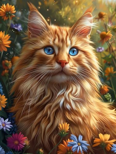 Diamond Painting Erwachsene Katze, Diamond Painting bilder Blume, Diy Mosaikherstellung Bastelset Erwachsene, Full Drill Stickerei Kreuzstich Sets für Zimmer Deko, Geschenke für Frauen 40X50 cm 5-2754 Diamond Painting Erwachsene Katze, Diamond Painting bilder Blume, Diy Mosaikherstellung Bastelset Erwachsene, Full Drill Stickerei Kreuzstich Sets für Zimmer Deko, Geschenke für Frauen 40X50 cm 5-2754 von LSPKKYOU