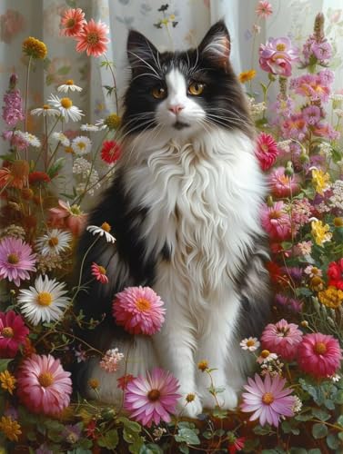 Diamond Painting Erwachsene Katze, Diamond Painting bilder Blume, Diy Mosaikherstellung Bastelset Erwachsene, Full Drill Stickerei Kreuzstich Sets für Zimmer Deko, Geschenke für Frauen 40X50 cm F-4028 Diamond Painting Erwachsene Katze, Diamond Painting bilder Blume, Diy Mosaikherstellung Bastelset Erwachsene, Full Drill Stickerei Kreuzstich Sets für Zimmer Deko, Geschenke für Frauen 40X50 cm F-4028 von LSPKKYOU